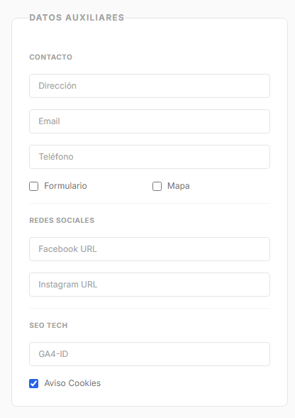 Agregar DATOS AUXILIARES