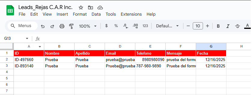 Paso 2: Crear la estructura de la tabla