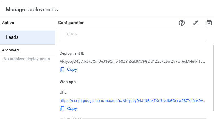 Paso 9: Copiar la URL del WebApp